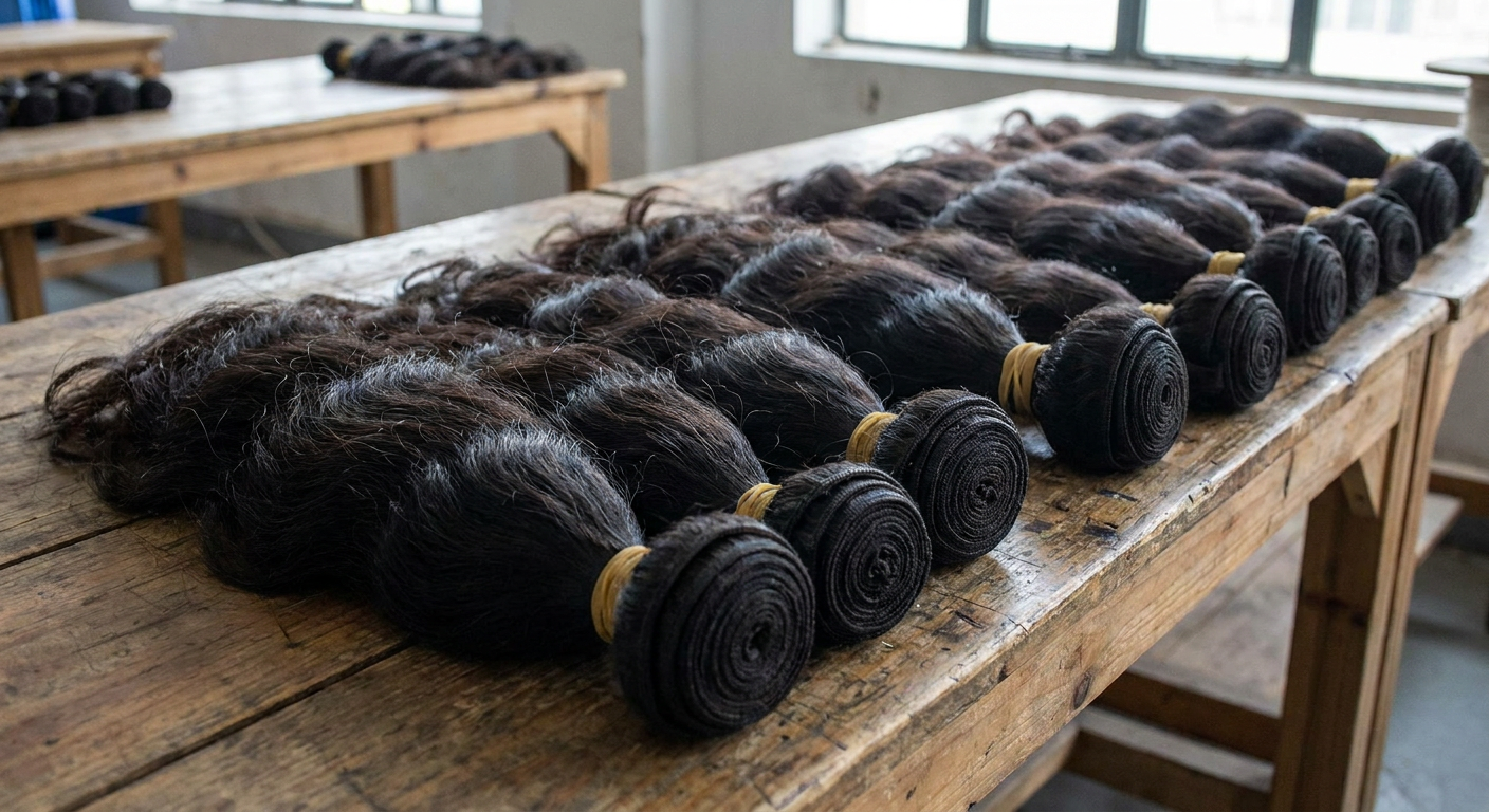 Non-Remy Double Drawn Bulk Hair
